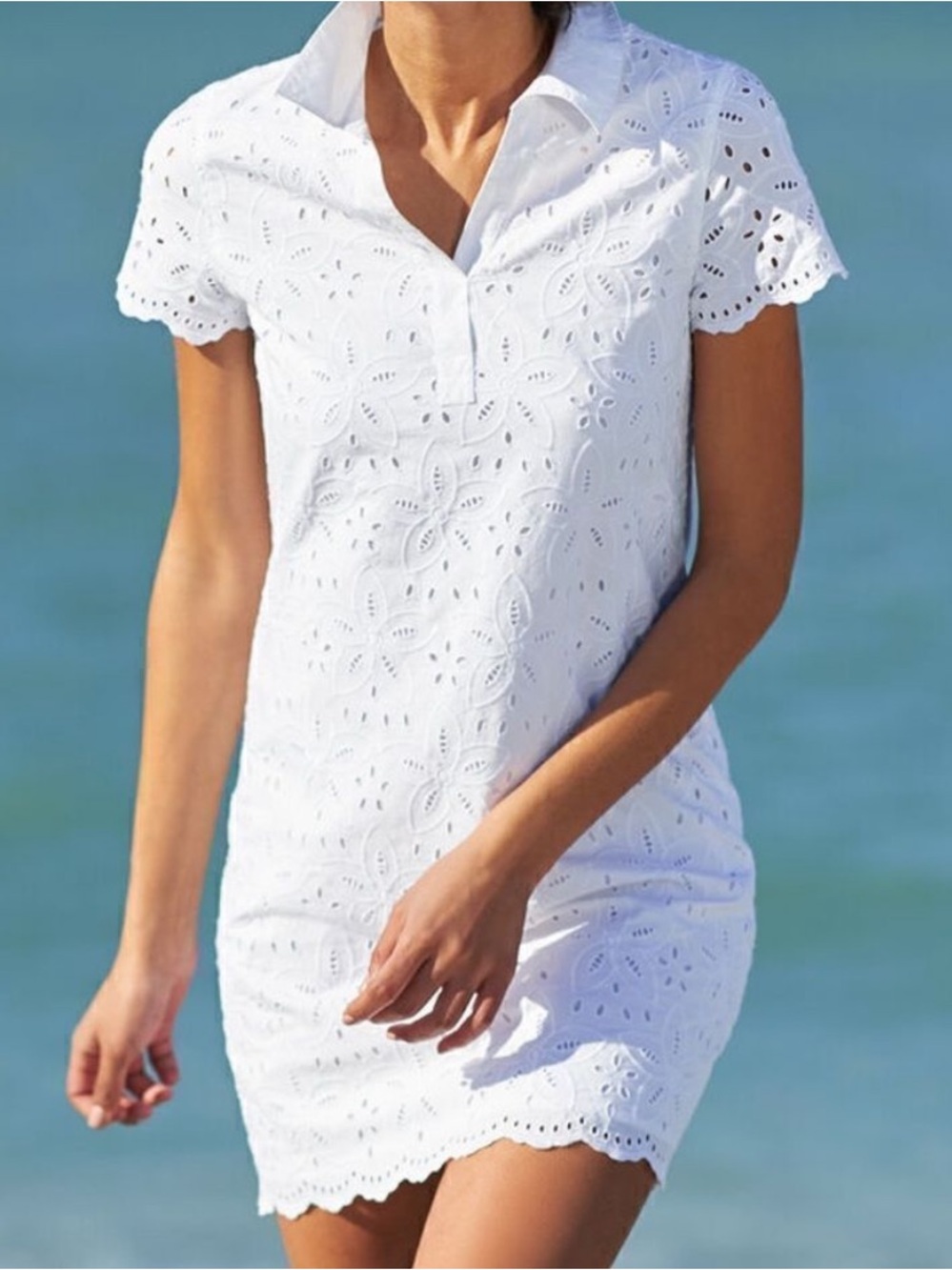 Vineyard Vines White Eyelet Dress Size 4